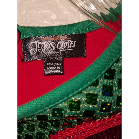 Jojo Siwa Nickelodeon Sequin Christmas Dress Size 6/6X - Picture 2 of 4